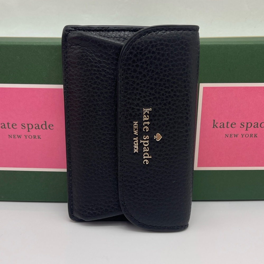 Kate Spade Dumpling Small Pebble Leather Flap Card Holder Wallet
Black
NWT - Picture 11 of 16